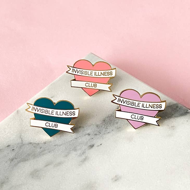Invisible Illness Club Enamel Pin - Teal