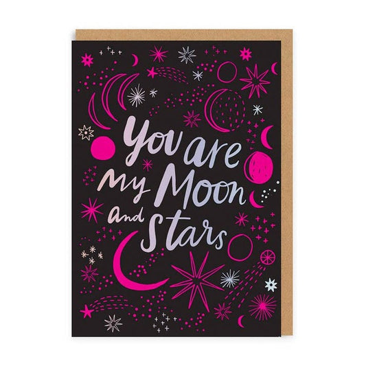 You Are My Moon and Stars Card