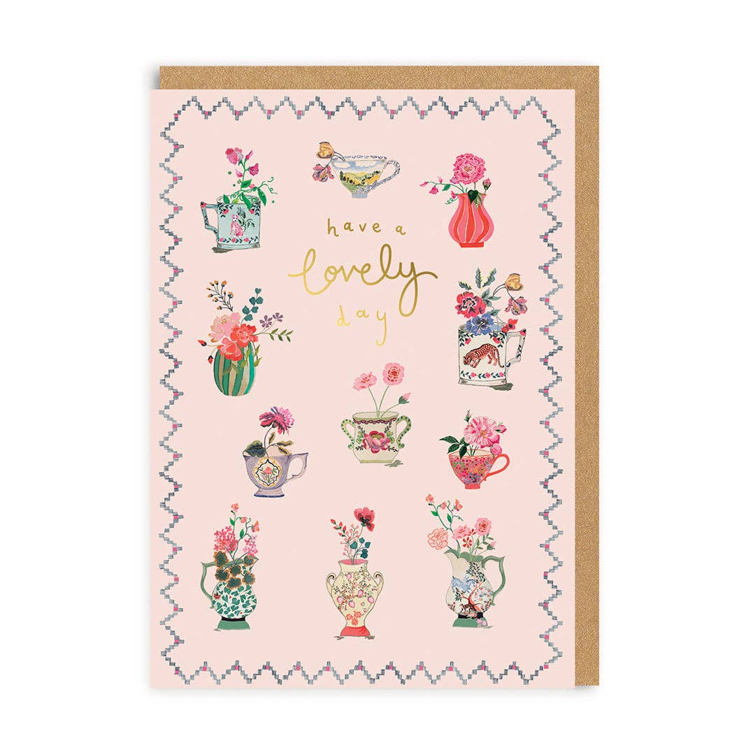 Have a Lovely Day Vases Cath Kidston Card