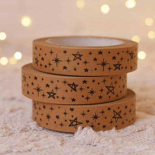 Stars on Brown Paper Tape