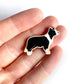 Border Collie Wooden Dog Pin