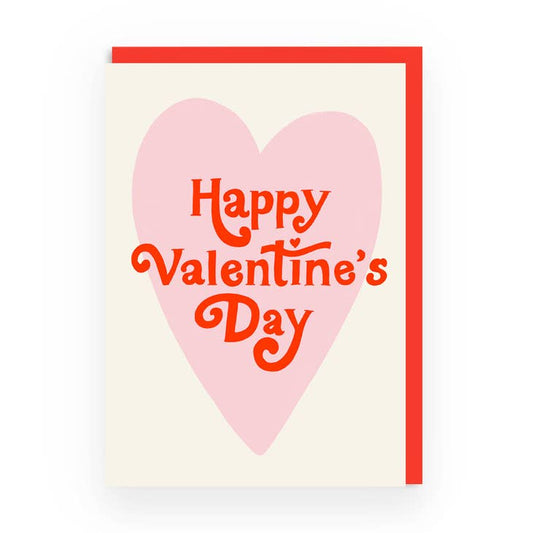 Happy Valentine's Day - Retro Heart Card