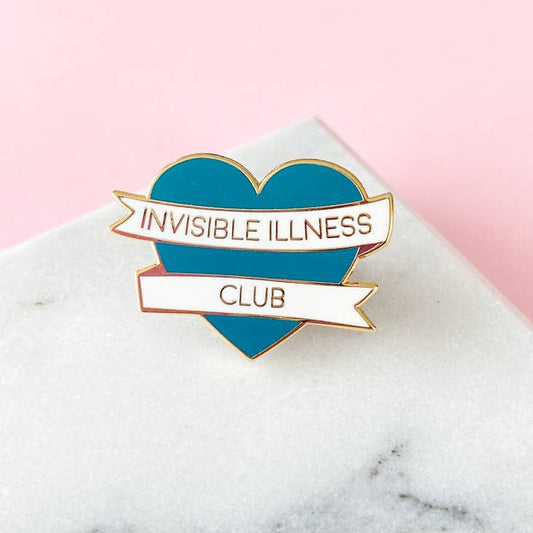 Invisible Illness Club Enamel Pin - Teal