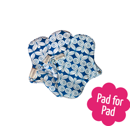 3 Reusable Natural Organic Panty Liners - with PUL