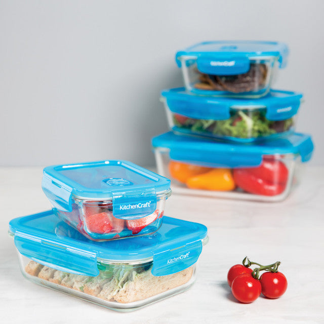 Pure Seal Glass Rectangular 1 Litre Storage Container